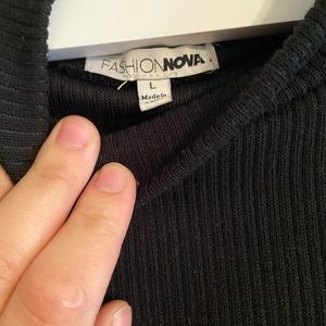 Long sleeve dress with slit on side